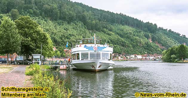 Schiffsanlegestelle in Miltenberg am Main